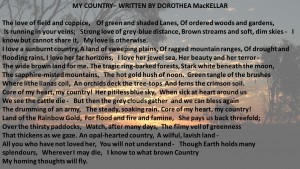 My Country by Dorothea MacKellar